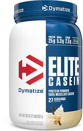Elite Casein Protein By Dymatize Nutrition, Smooth Vanilla 2lb