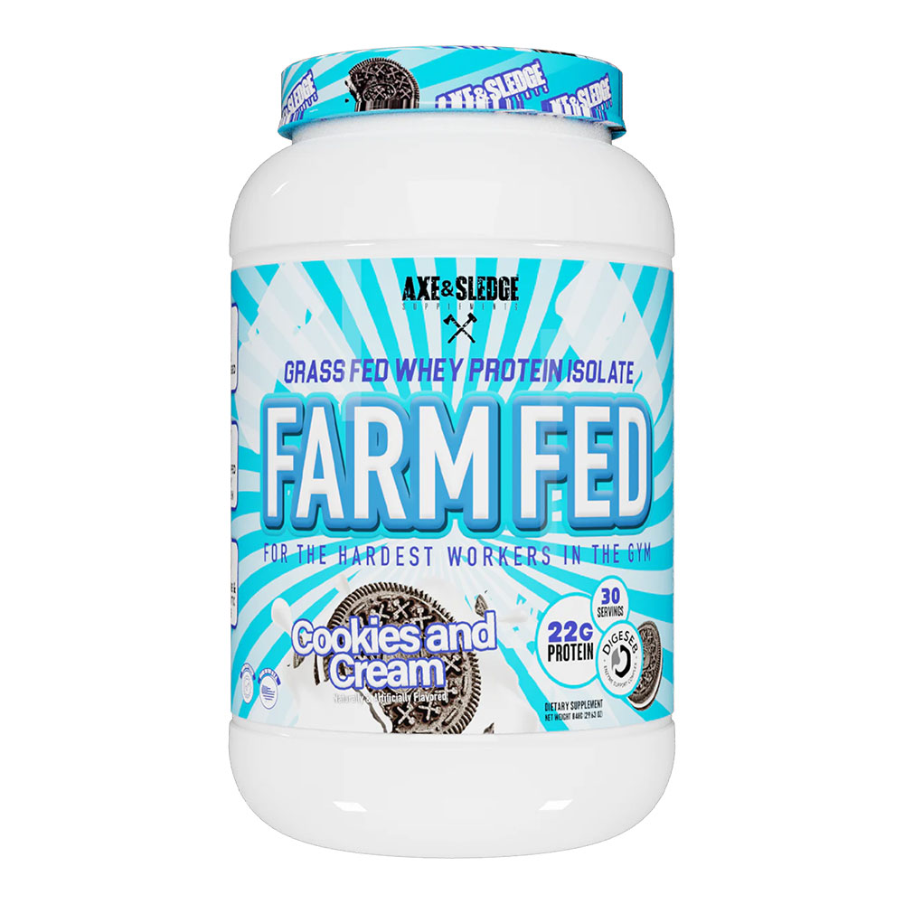 FarmFed Grass Fed Whey Protein Isolate - Cookies and Cream - 30 Servings