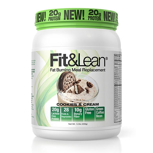 Fit and Lean Meal Replacement, Cookies and Cream, 1LB