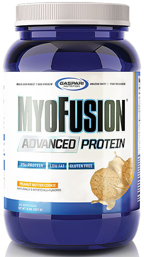 MyoFusion Advanced, By Gaspari Nutrition, Peanut Butter Cookie, 2lb