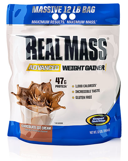 Real Mass Advanced, By Gaspari Nutrition, Chocolate Ice Cream, 12lb