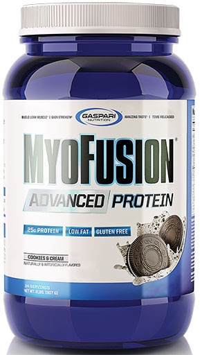 Myofusion Advanced, By Gaspari Nutrition, Cookies and Cream, 2lb