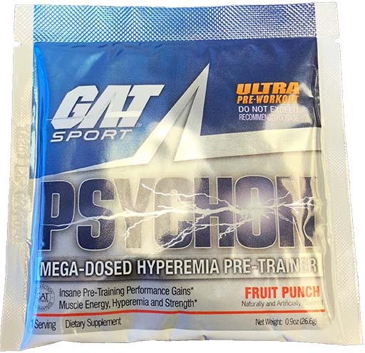 Psychon Pre Workout By GAT Sport, Fruit Punch, Single Packet