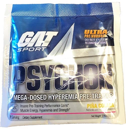 Psychon Pre Workout By GAT Sport, Pina Colada, Single Packet