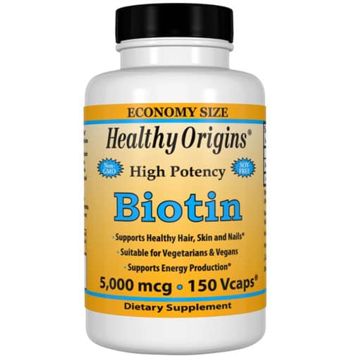Healthy Origins Biotin - 5000 mcg - 150 VCaps