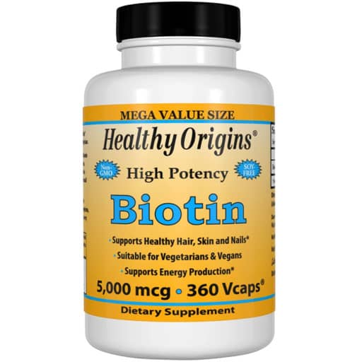 Healthy Origins Biotin - 5000 mcg - 360 VCaps