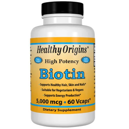 Healthy Origins Biotin - 5000 mcg - 60 VCaps