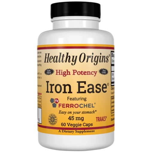Healthy Origins Iron Ease - 45 mg - 60 VCaps