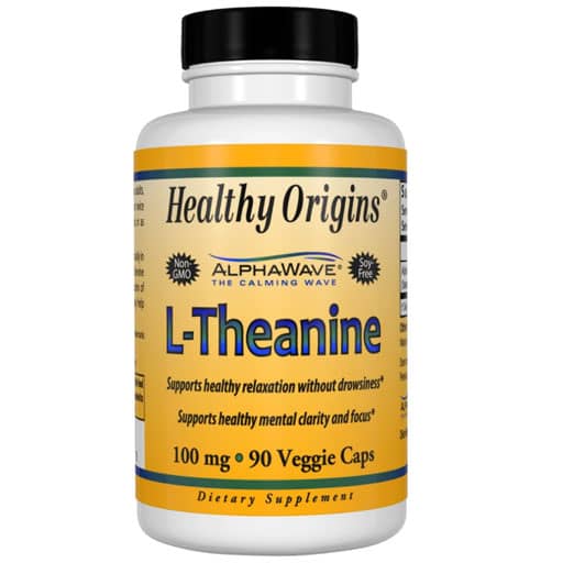 Healthy Origins L-Theanine - 100 mg - 90 VCaps