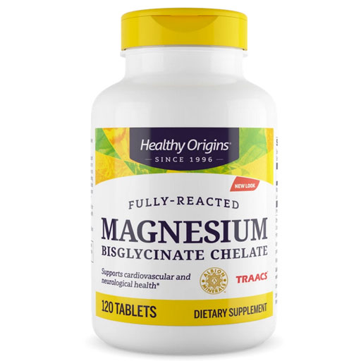 Healthy Origins Magnesium Bisglycinate Chelate, 120 Tabs