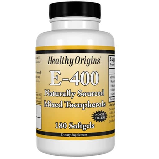 Healthy Origins Vitamin E - 400 IU - Mixed Tocopherols - 180 Softgels