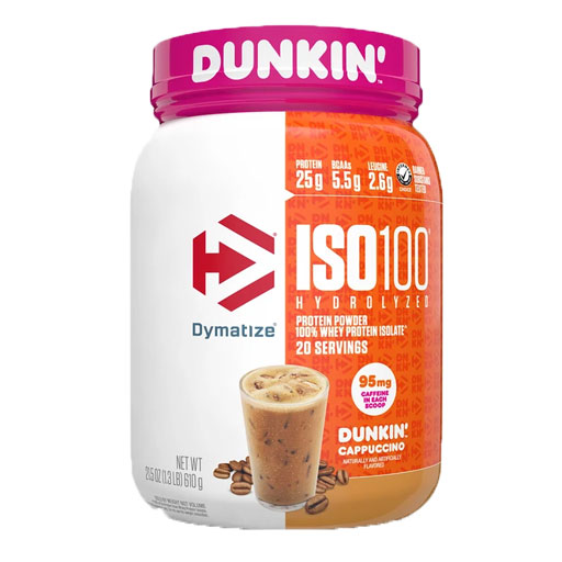Iso 100 - Dunkin Cappuccino - 20 Servings w/ Caffeine