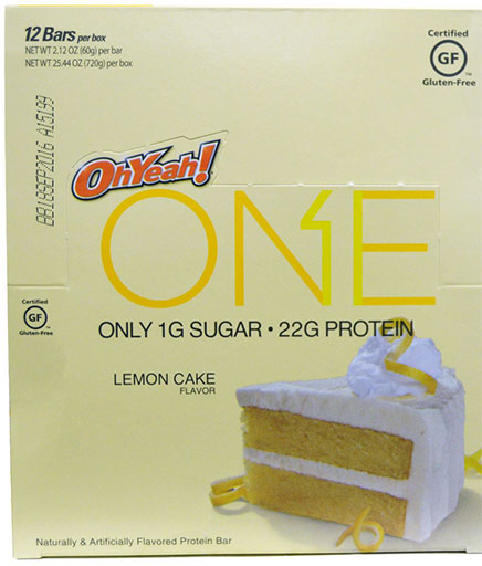 Oh Yeah! ONE Bars, By Oh Yeah! Nutrition, Lemon Cake, 12/Box