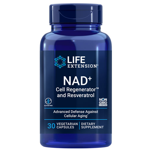 Life Extension NAD+ Cell Regenerator and Resveratrol - 30 Veg Caps