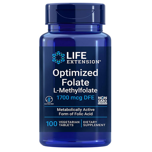 Life Extension Optimized Folate - 1700 mcg - 100 Vtabs