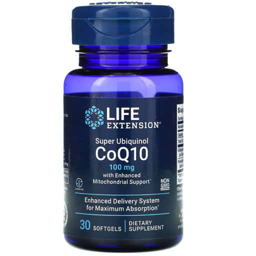Life Extension Super Ubiquinol CoQ10 w/ Enhanced Mitochondrial Support - 100 mg - 30 Softgels
