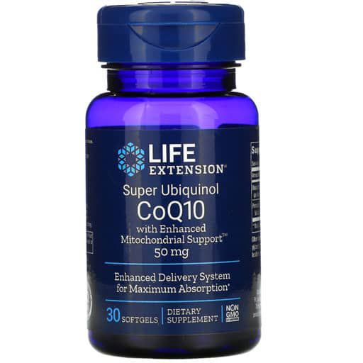 Life Extension Super Ubiquinol CoQ10 w/ Enhanced Mitochondrial Support - 50 mg - 30 Softgels