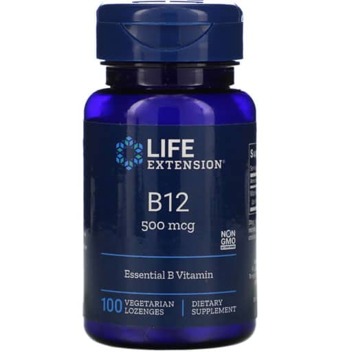 Life Extension Vitamin B12 - 500 mcg - 100 Veg Lozenges