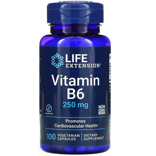 Life Extension Vitamin B6 - 250 mg - 100 Veg Capsules