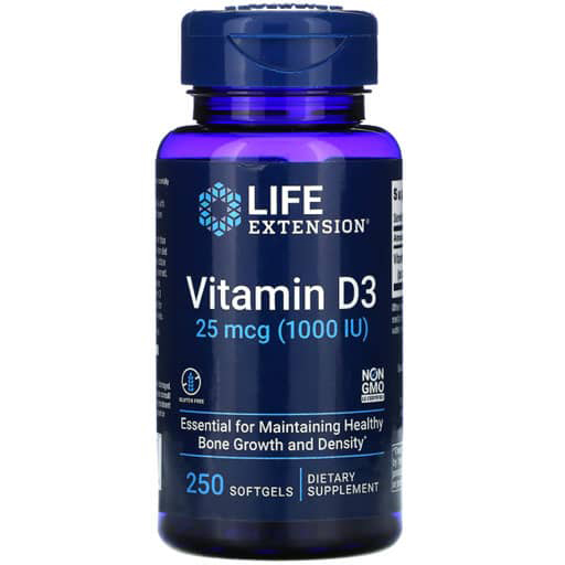 Life Extension Vitamin D3 - 1000 IU - 250 Softgels