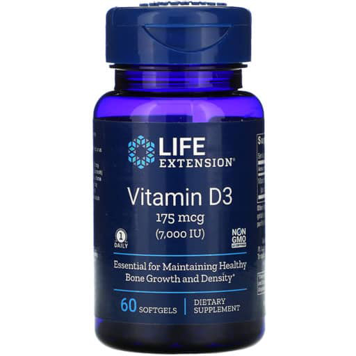 Life Extension Vitamin D3 - 7000 IU - 60 Softgels