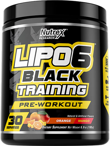 Lipo 6 Black Training Pre Workout - Orange Mango - 30 Servings