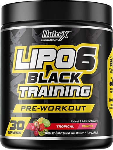 Lipo 6 Black Training Pre Workout - Tropical Punch - 30 Servings