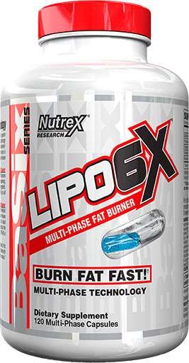Lipo-6X By Nutrex, Multi-Phase 120 Caps