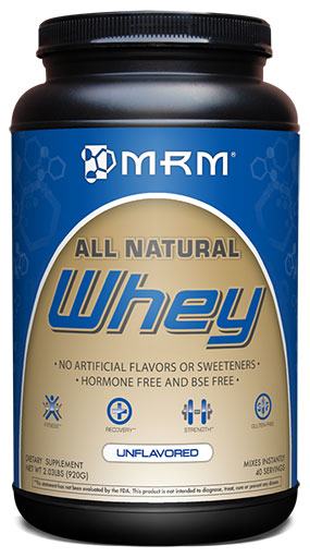All Natural Whey, By MRM, Natural Flavored, 2.03lb
