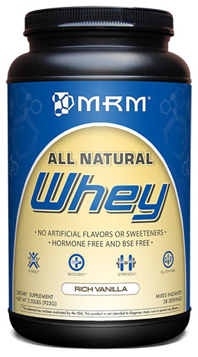 All Natural Whey, By MRM, Rich Vanilla, 2.02lb