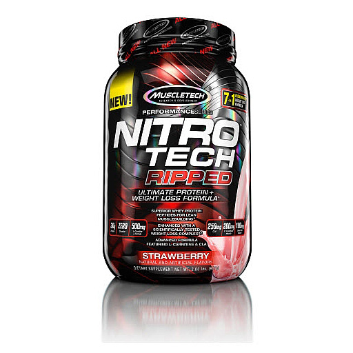 Nitro Tech Ripped, By MuscleTech, Strawberry, 2lb