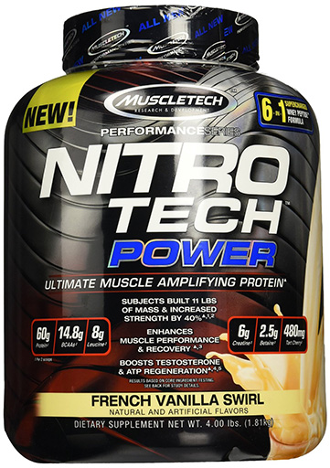 Nitro Tech Power, By MuscleTech, Vanilla, 4lb