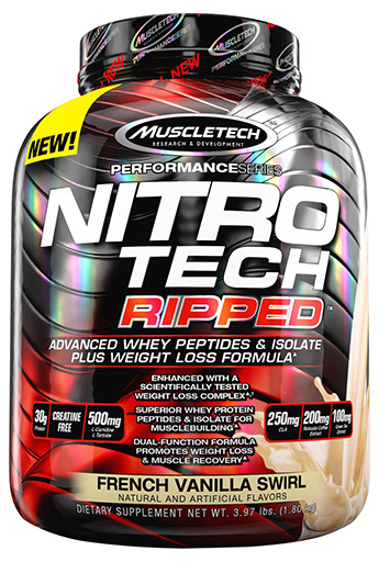 Nitro Tech Ripped, By MuscleTech, Vanilla, 4lb