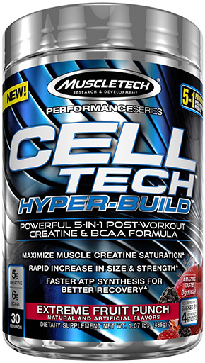 Cell Tech Hyper Build By MuscleTech, Fruit Punch, 30 Servings
