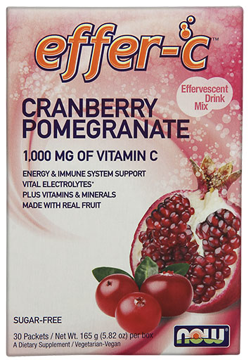 Effer C By NOW Foods, Cranberry Pomegranate, 30 Packets