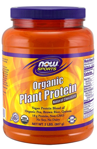 Organic Plant Protein By NOW, Natural Vanilla, 2LB