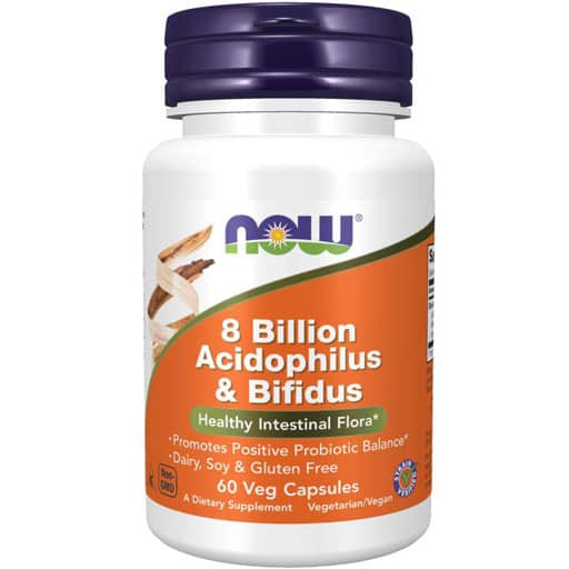 NOW 8 Billion Acidophilus and Bifidus - 60 Veg Caps