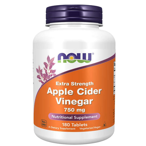 NOW Apple Cider Vinegar - 750 mg - 180 Tablets