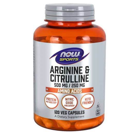 NOW Sports, Arginine and Citrulline, 500/250 mg, 120 Veg Caps