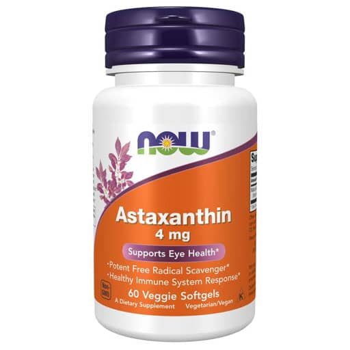 NOW Astaxanthin, 4 mg, 60 Veggie Softgels