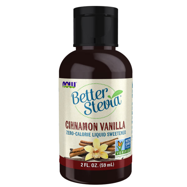 NOW BetterStevia Liquid - Cinnamon Vanilla - 2 fl oz