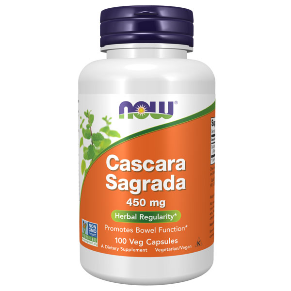 NOW Cascara Sagrada - 450 mg - 100 Veg Capsules