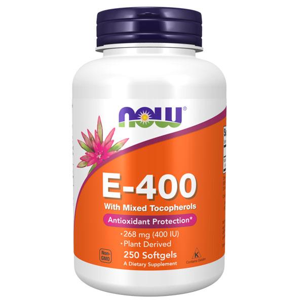 NOW Vitamin E-400 IU - Mixed Tocopherols - 250 Softgels
