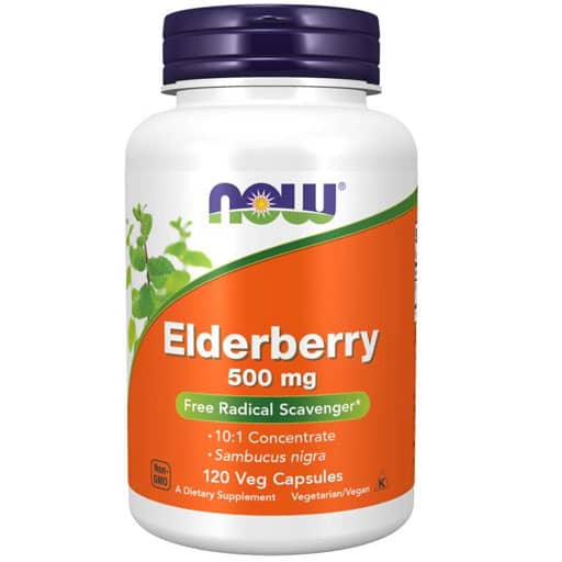 NOW Elderberry - 500 mg - 120 Veg Capsules