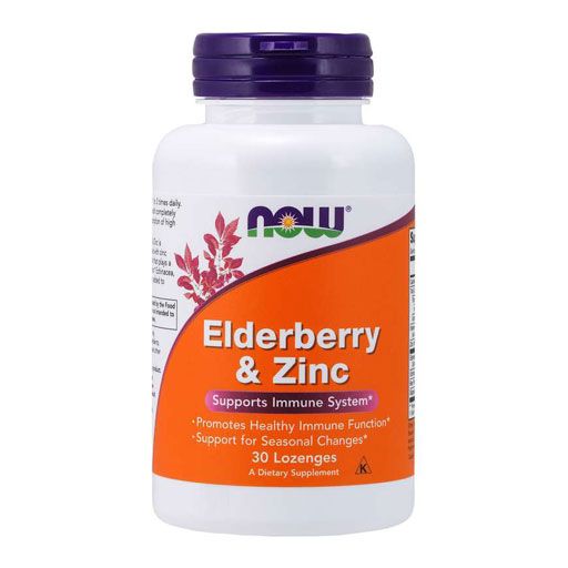 NOW Elderberry and Zinc - 30 Lozenges