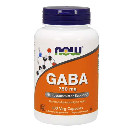 NOW GABA - 750 mg - 100 Veg Caps