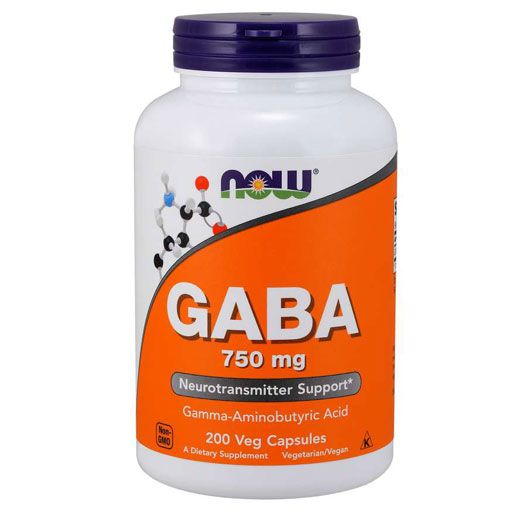 NOW Gaba - 750 mg - 200 Veg Caps