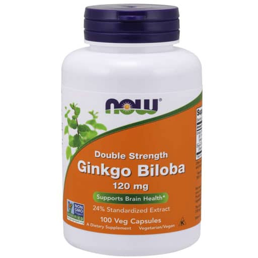 NOW Ginkgo Biloba, 120 mg, 100 Veg Caps