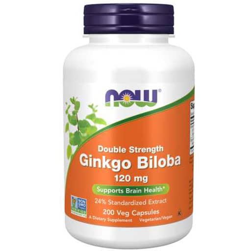 NOW Ginkgo Biloba, 120 mg, 200 Veg Caps