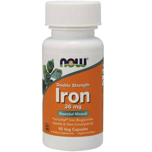 NOW Iron - 36 mg - 90 Veg Capsules
